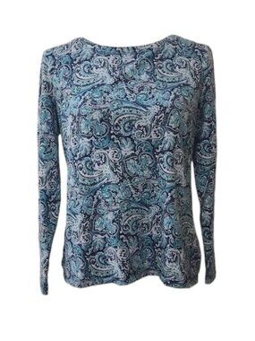 Talbots Paisly Print Medium Top